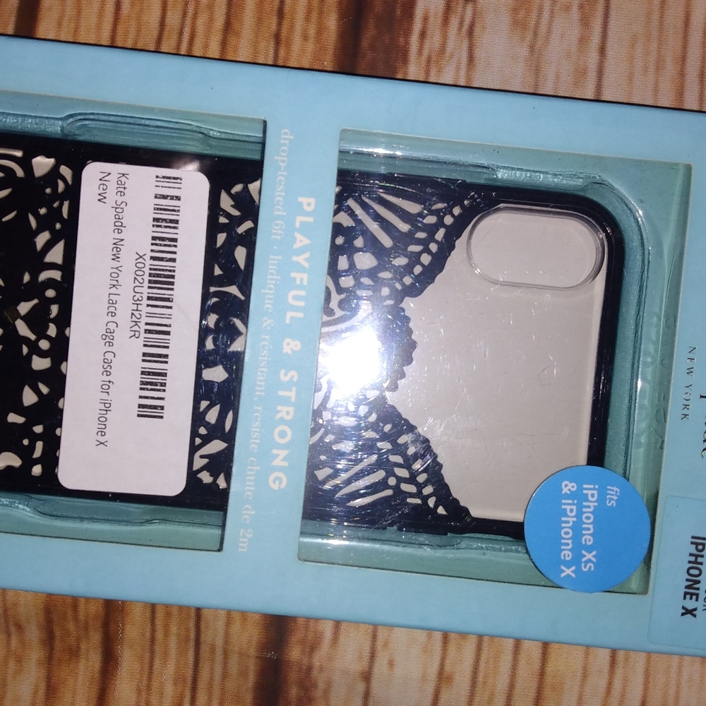 Kate Spade iphone x iPhone xs case black clear protector